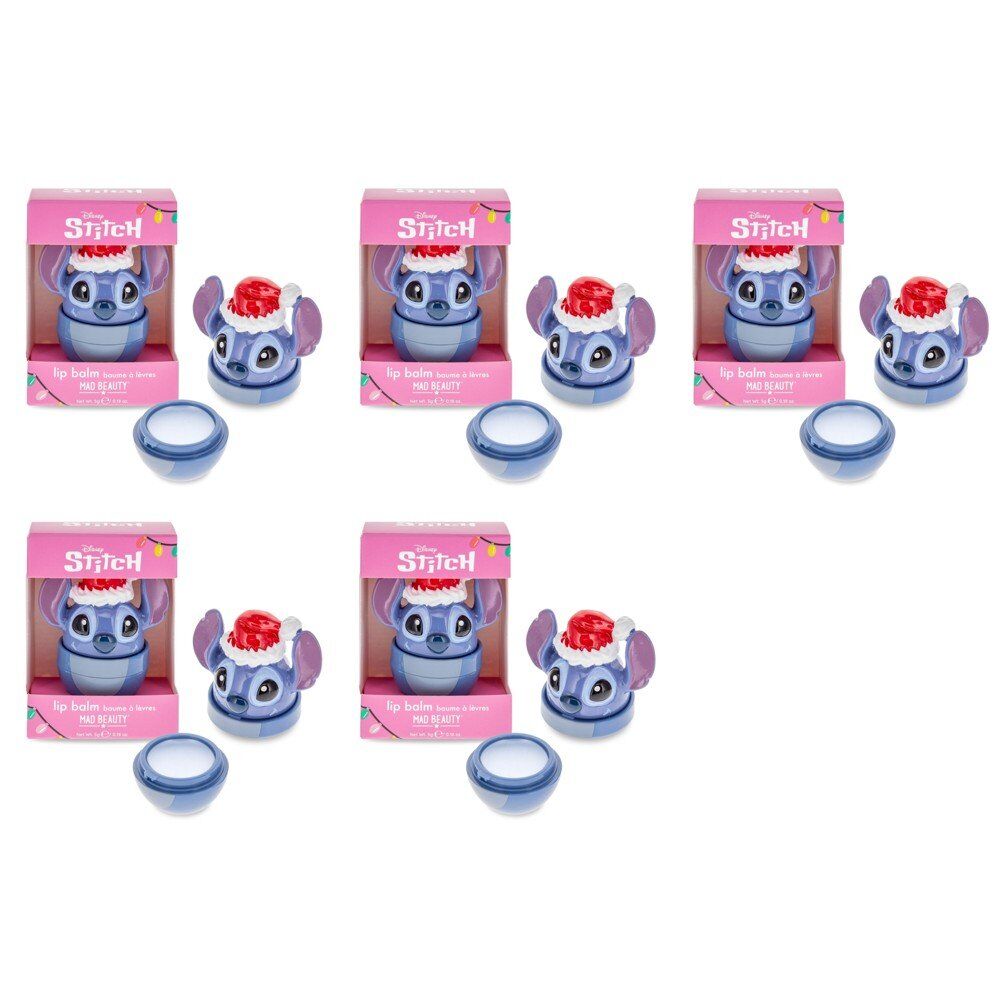 Disney Stitch Stitch-mas Santa Hat Lip Balm Pot 5g Pack of 5