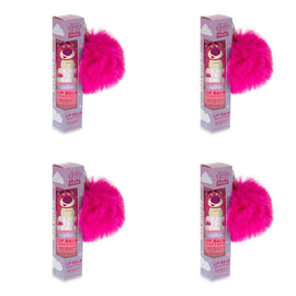 Disney Pixar Toy Story Lotso Raspberry Lip Balm 20mL with Pom Pom Charm Pack of 4