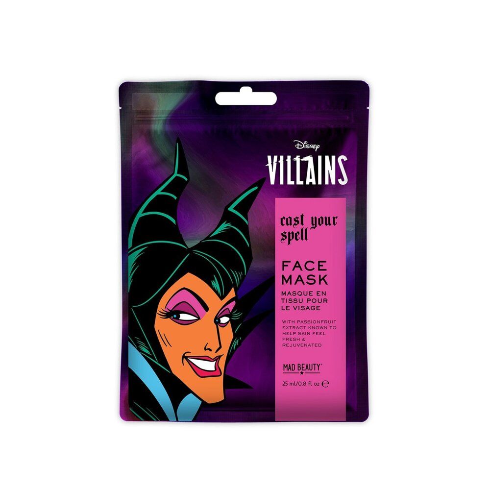 Disney Villains Maleficent Cast Your Spell Sheet Face Mask Counter Display of 12 Bundle of 4