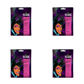 Disney Villains Maleficent Cast Your Spell Sheet Face Mask Counter Display of 12 Bundle of 4