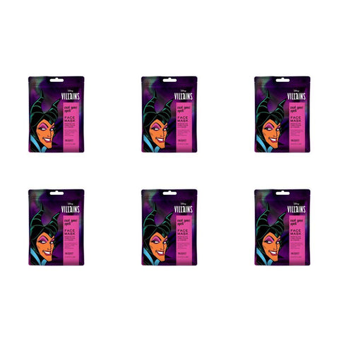 Disney Villains Maleficent Cast Your Spell Sheet Face Mask Counter Display of 12 Bundle of 6