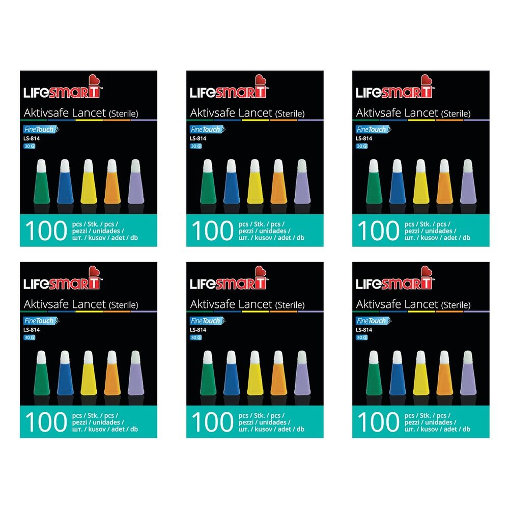 LifeSmart Aktisafe Safety Lancet 100 Pack Bundle of 6
