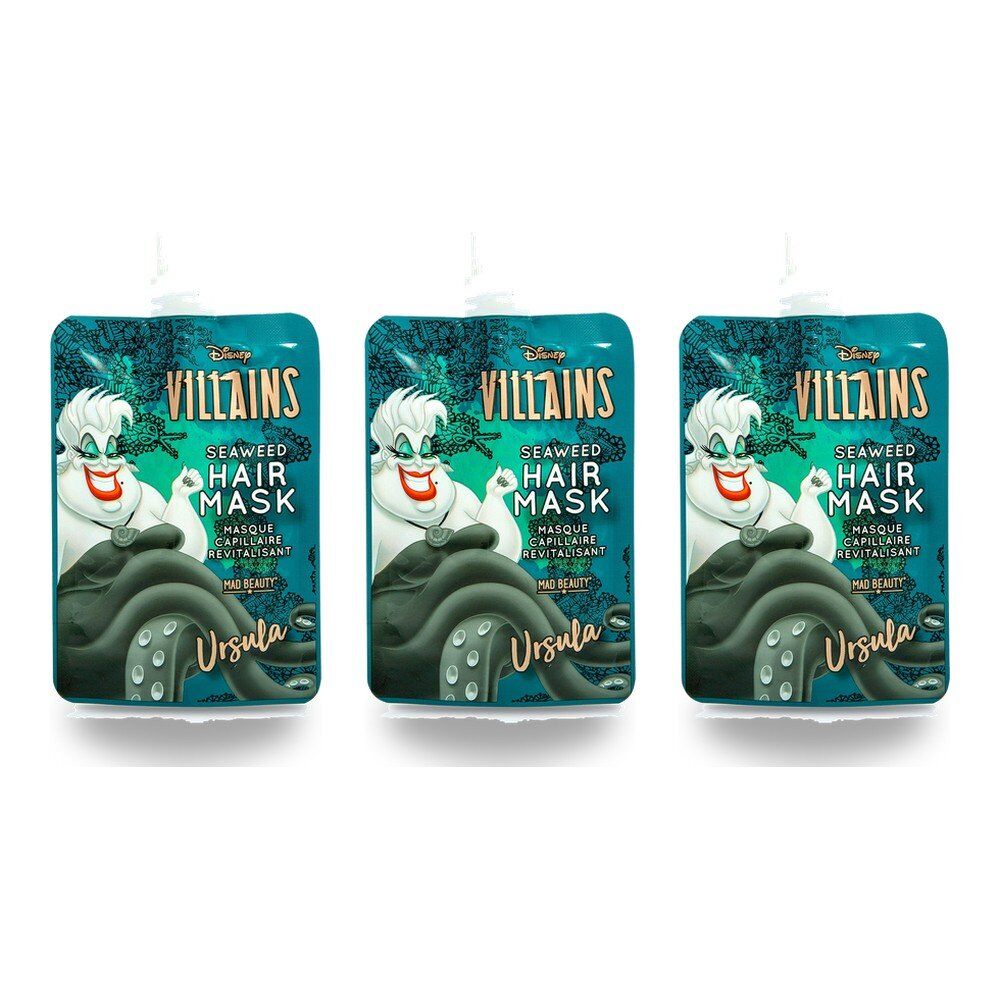 Disney Villains Ursula Seaweed Hair Mask Pack of 3