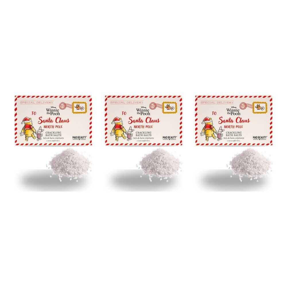 Disney Winnie the Pooh Letter to Santa Crackling Bath Salts 4 x 25g Pack of 3