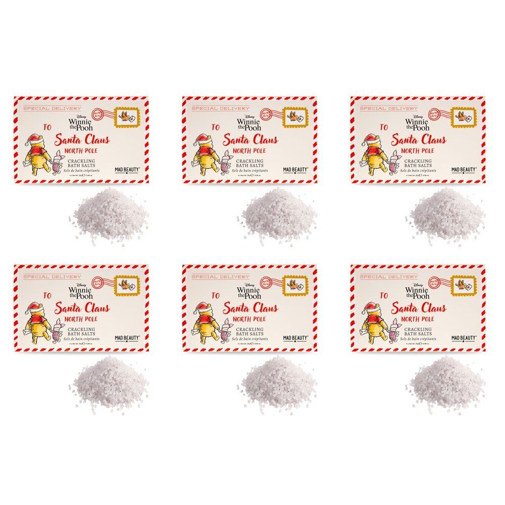 Disney Winnie the Pooh Letter to Santa Crackling Bath Salts 4 x 25g Pack of 6