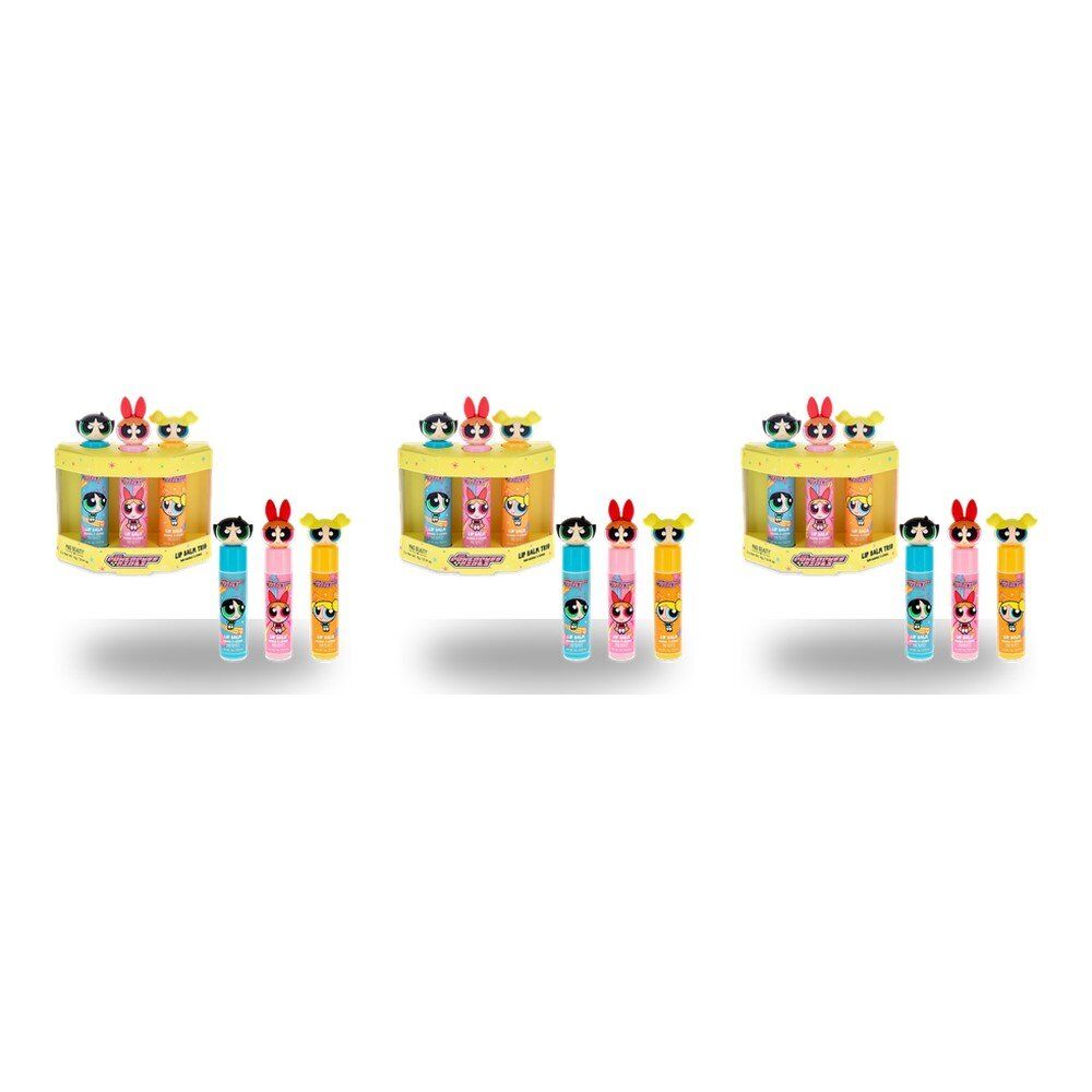 Warner Bros The Powerpuff Girls Lip Balm Trio 3 x 4g Bundle of 3