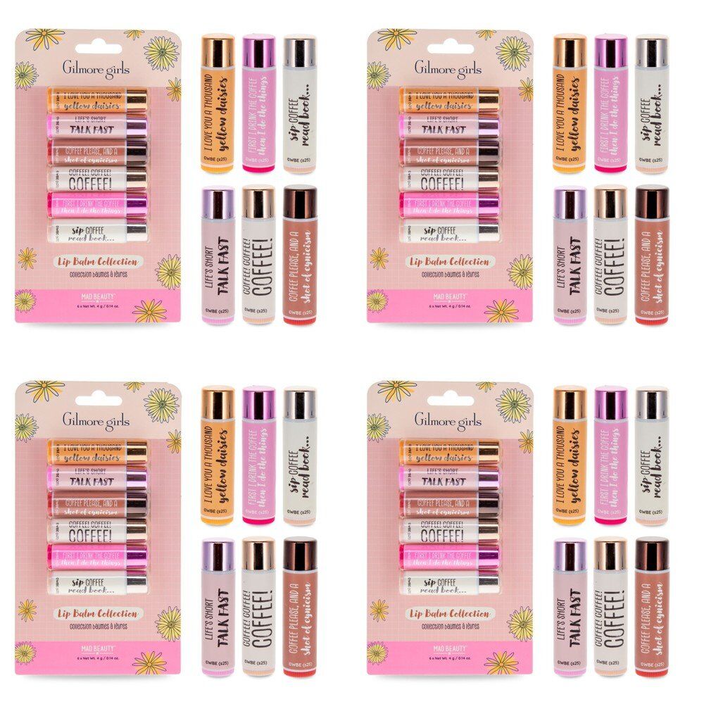 Warner Bros Gilmore Girls Lip Balm Collection 6 x 4g Bundle of 4