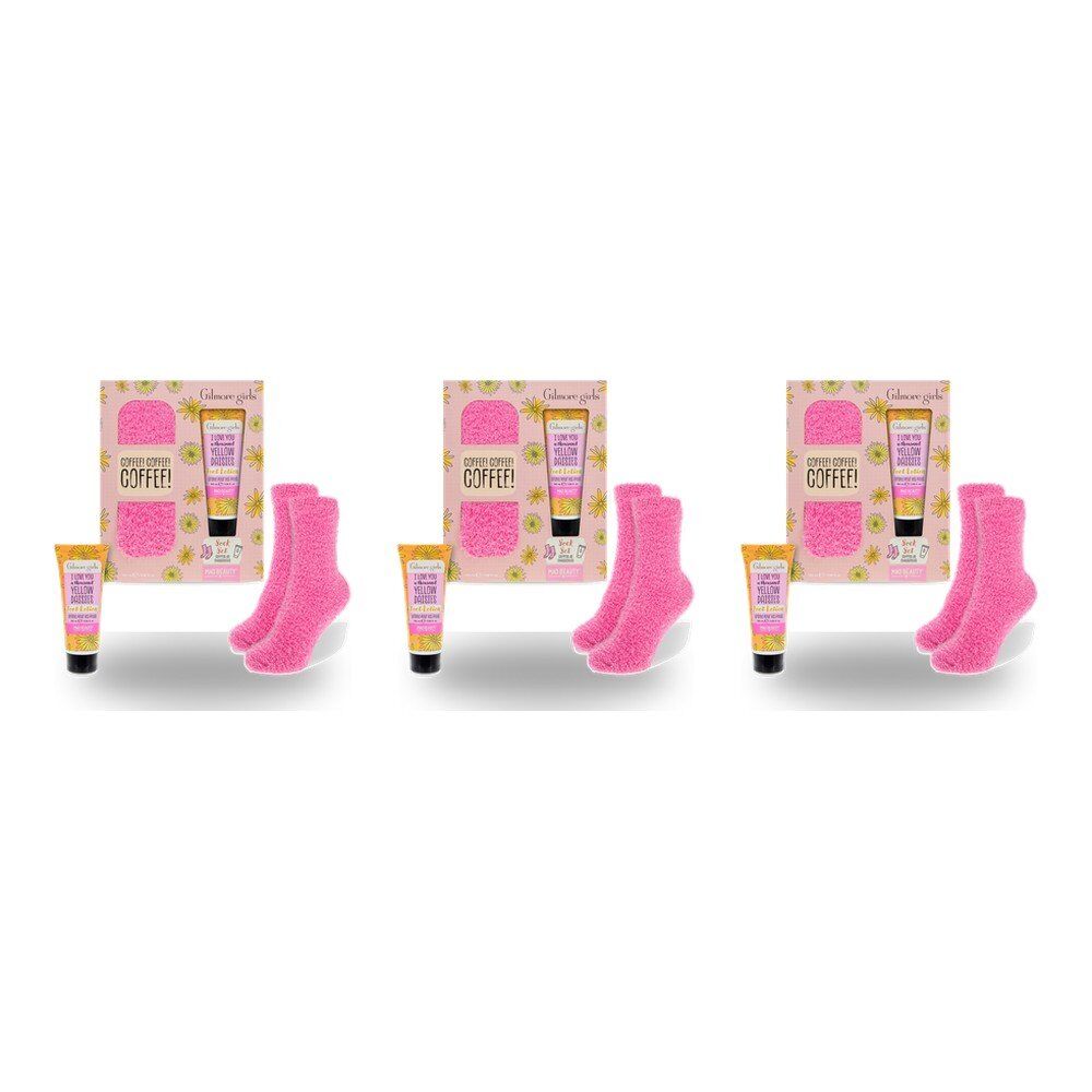 Warner Bros Gilmore Girls Sock Set with Foot Lotion 100mL Bundle of 3