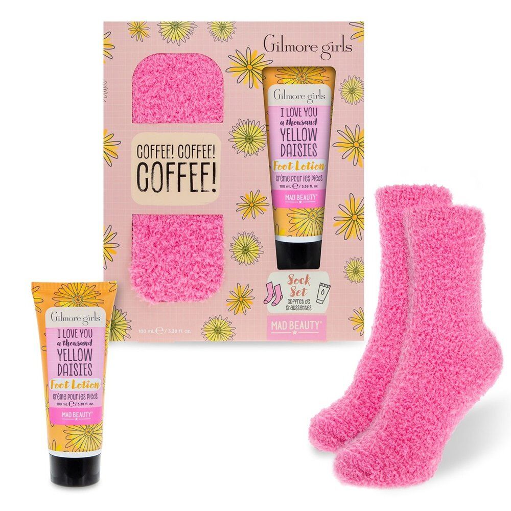Warner Bros Gilmore Girls Sock Set with Foot Lotion 100mL Bundle of 5