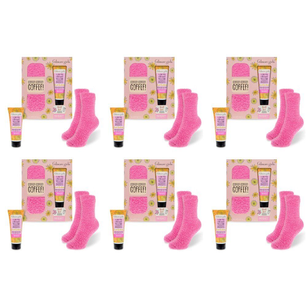 Warner Bros Gilmore Girls Sock Set with Foot Lotion 100mL Bundle of 6