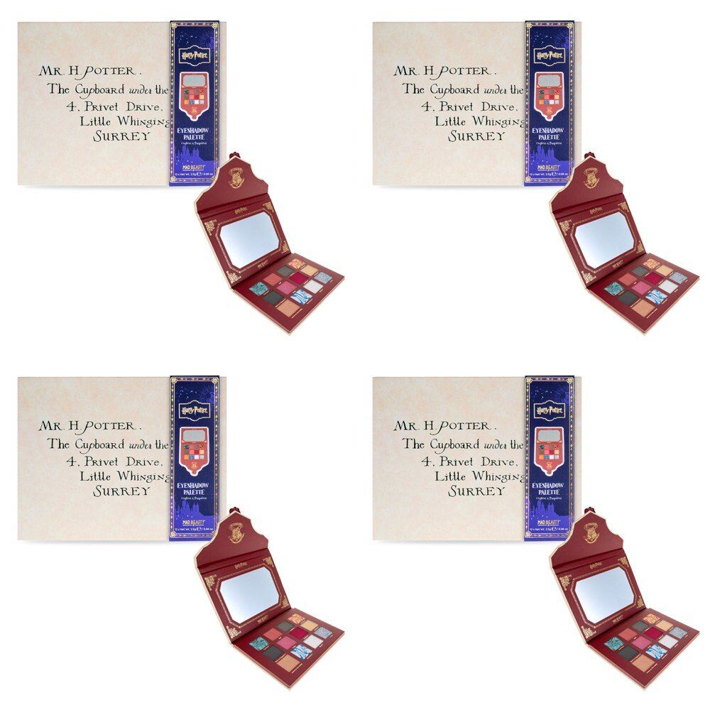 Warner Bros Harry Potter Hogwarts Letter Eyeshadow Palette 12 Shades Pack of 4