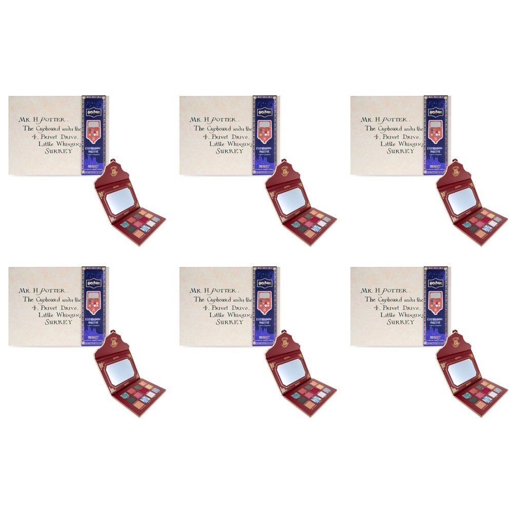 Warner Bros Harry Potter Hogwarts Letter Eyeshadow Palette 12 Shades Pack of 6