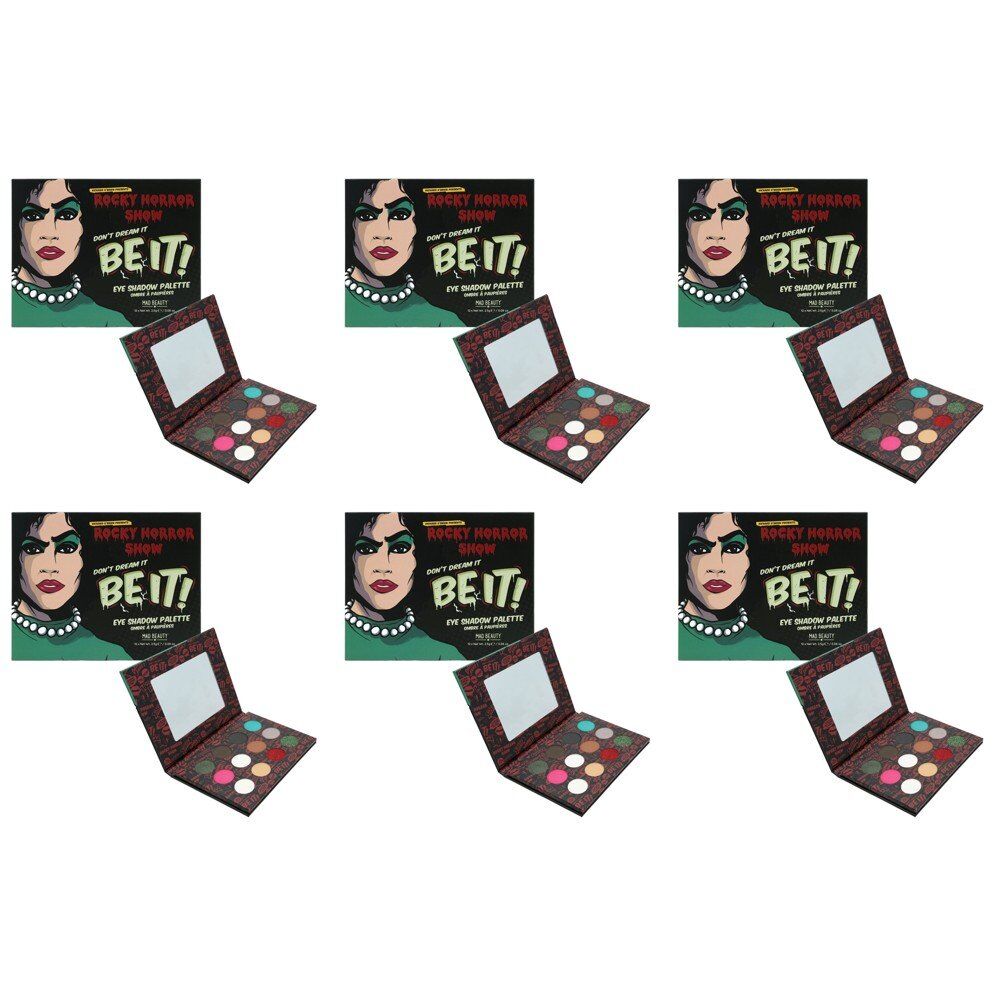 Mad Beauty Rocky Horror Show Don't Dream It Be It Eyeshadow Palette 12 x 2.5g Pack of 6