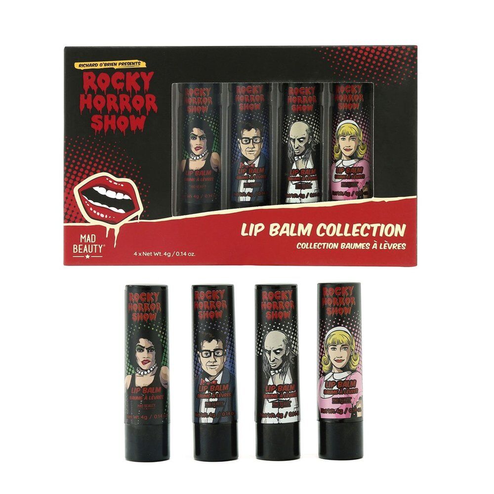 Mad Beauty Rocky Horror Show Lip Balm Collection 4 x 4g Bundle of 2