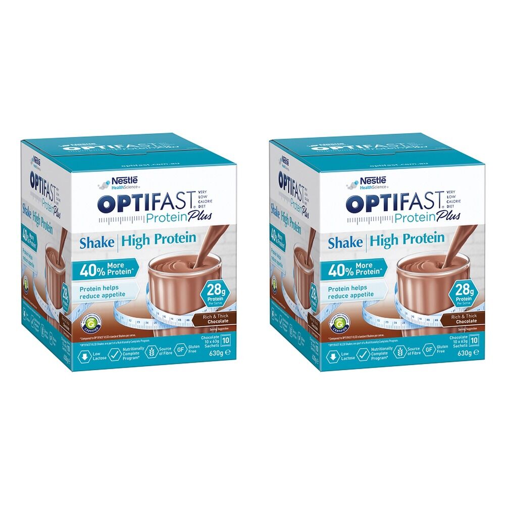 Optifast VLCD Protein Plus Shake Chocolate 10 x 63g Pack of 2