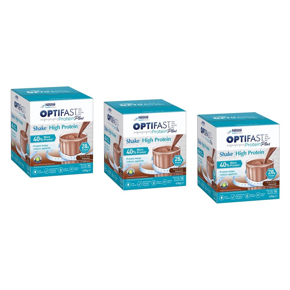 Optifast VLCD Protein Plus Shake Chocolate 10 x 63g Pack of 3