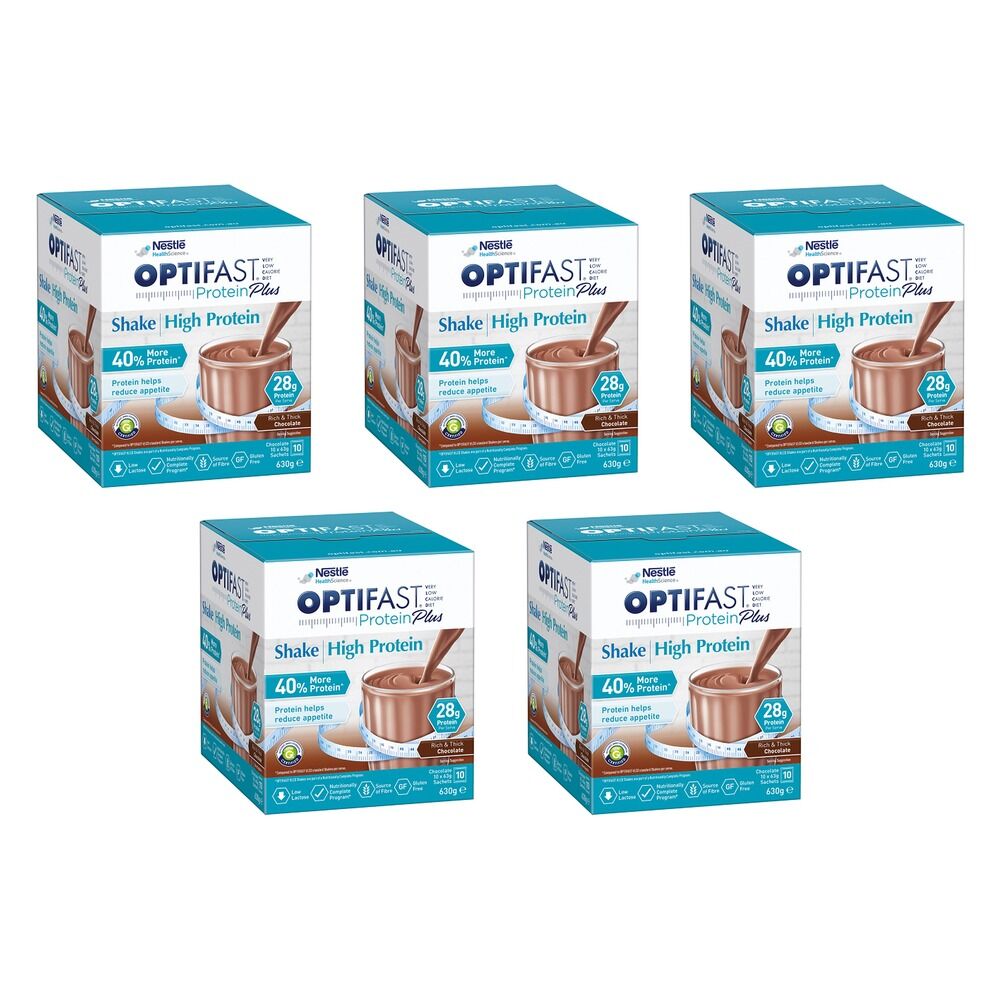 Optifast VLCD Protein Plus Shake Chocolate 10 x 63g Pack of 5