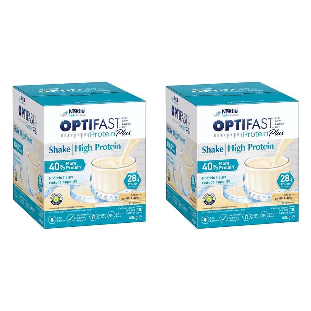 Optifast VLCD Protein Plus Shake Vanilla 10 x 63g Pack of 2