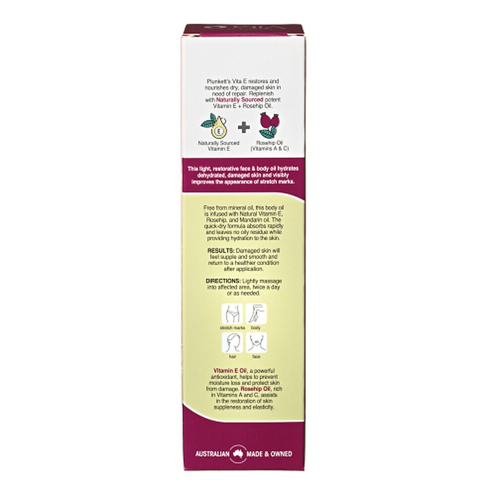 Plunketts Vita E Natural Vitamin E Quick Dry Oil 125mL
