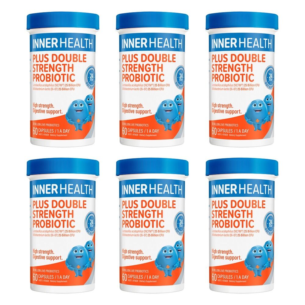 Inner Health Plus Double Strength Probiotic 60 Capsules Pack of 6