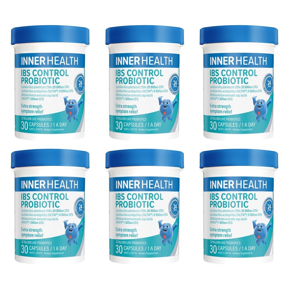 Inner Health IBS Control Probiotic 30 Capsules Pack of 6