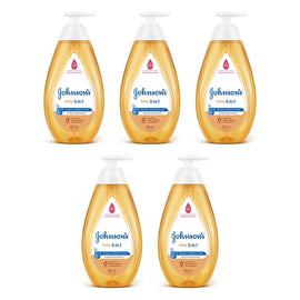 Johnson's Baby 3-in-1 Shampoo, Conditioner & Wash 500mL Pack of 5
