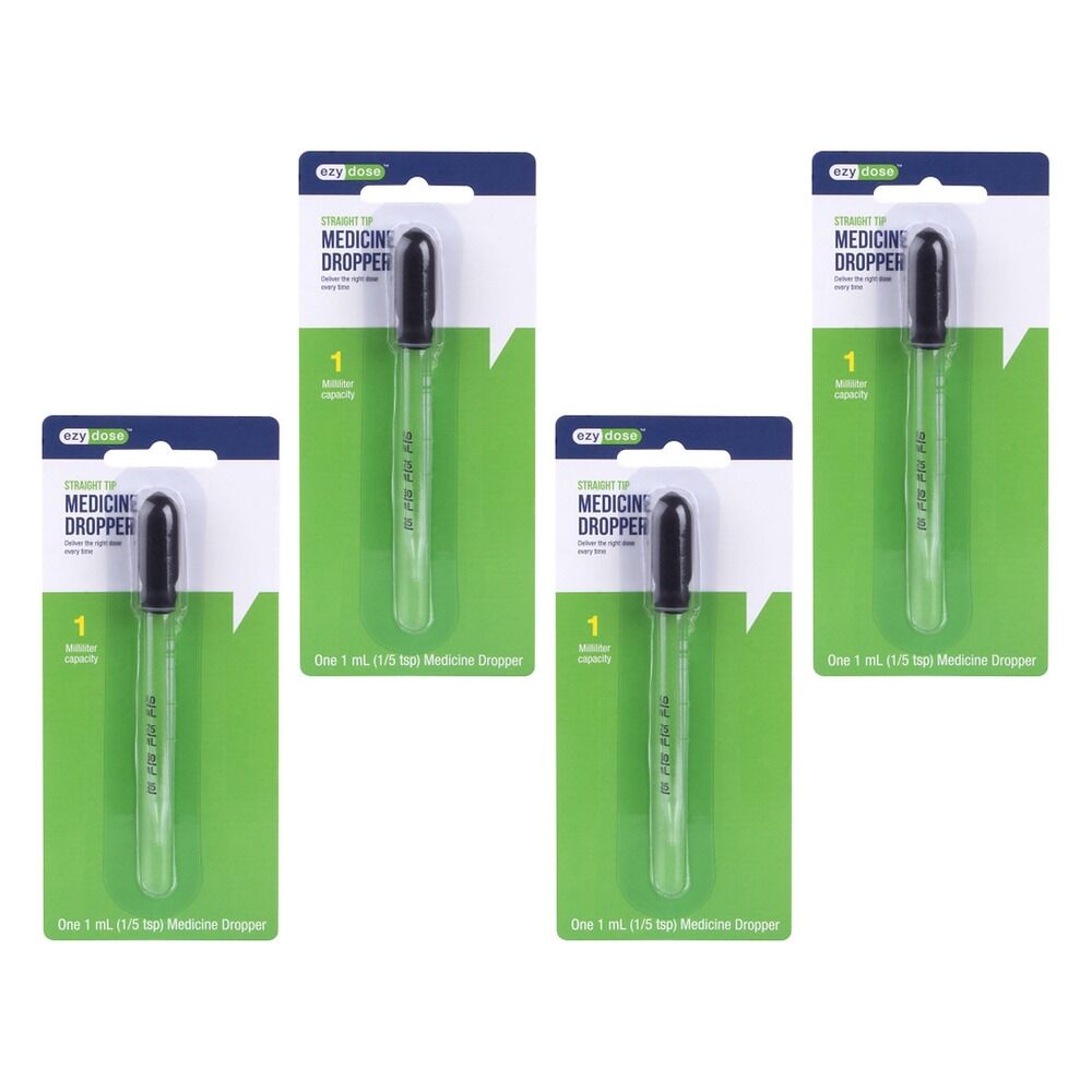 Ezy Dose Calibrated Glass Dropper Pack of 4