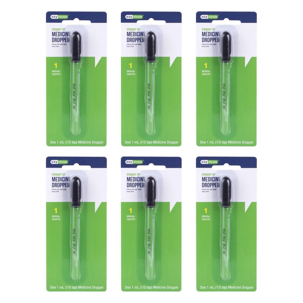Ezy Dose Calibrated Glass Dropper Pack of 6