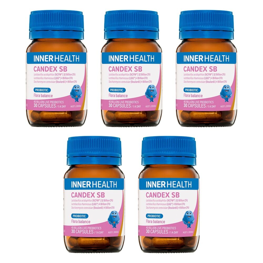 Inner Health Candex SB Probiotic 30 Capsules Pack of 5