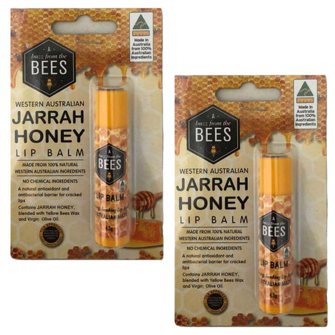 A Buzz From The Bees Jarrah Honey Lip Balm 4.5g x2 Natural Handmade WA