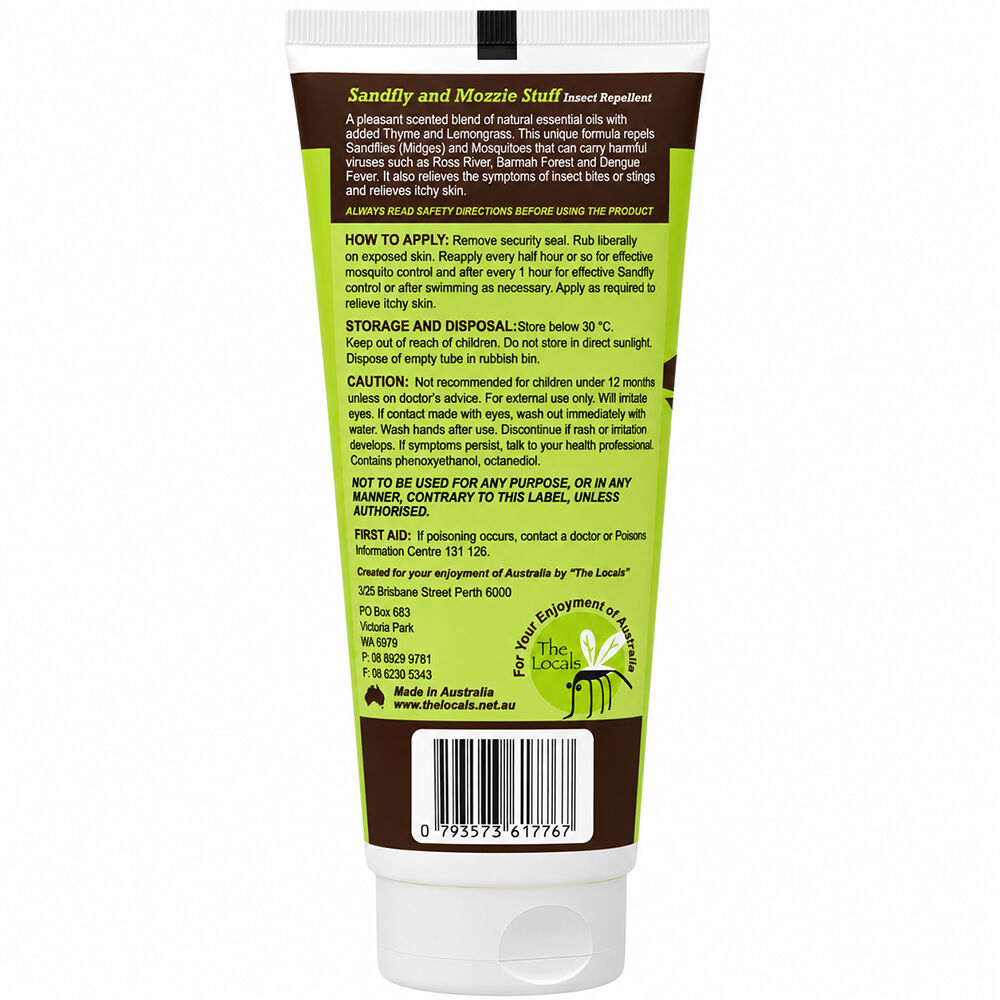 The Locals Sandfly Mosquito Cream 200g DEET Free Bite Relief Repellent x2