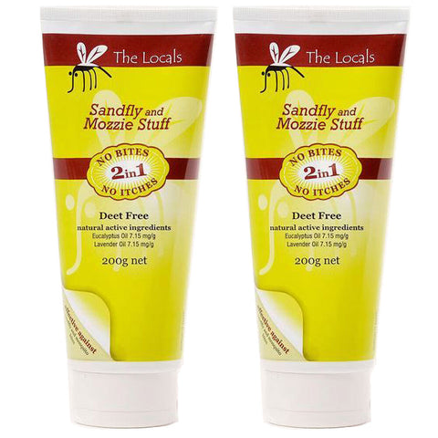 The Locals Sandfly Mosquito Cream 200g DEET Free Bite Relief Repellent x2