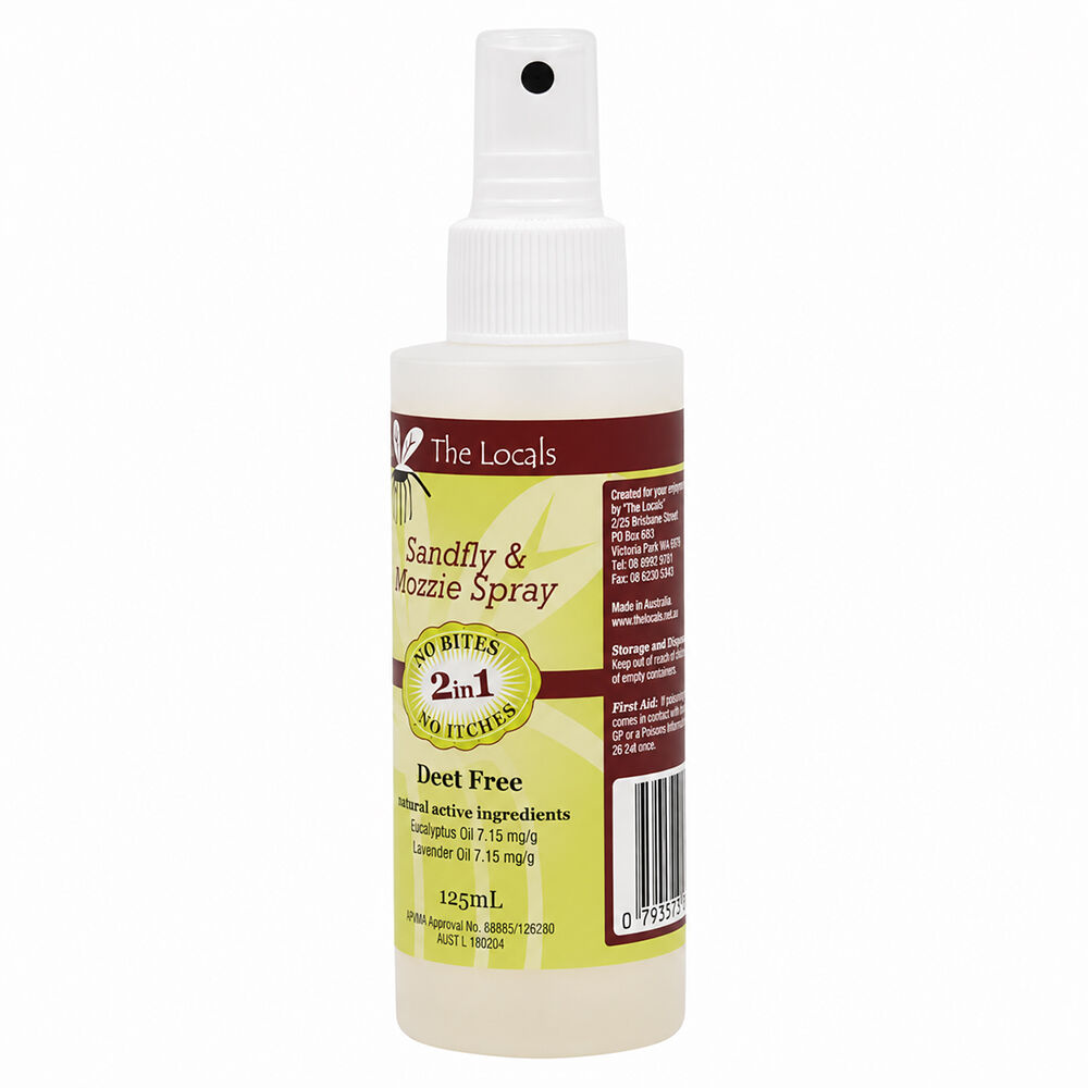 The Locals Sandfly and Mosquito Spray 125ml DEET free Repellent Relief Pack of 2