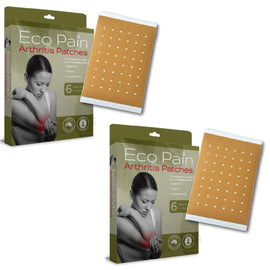 Byron Bay Eco Arthritis Patches x6 9x13cm Heat Relief for Joint Pain x 2