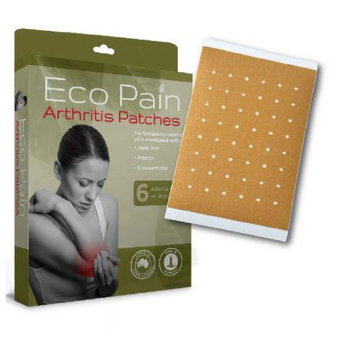 Byron Bay Eco Arthritis Patches x6 9x13cm Heat Relief for Joint Pain