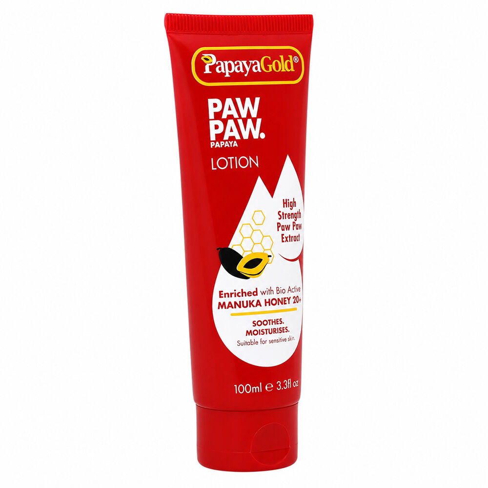 Papaya Gold Paw Paw Lotion 100ml Manuka Honey 20+ Sensitive Skin Care