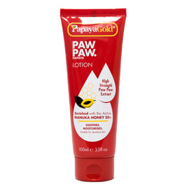 Papaya Gold Paw Paw Lotion 100ml Manuka Honey 20+ Sensitive Skin Care