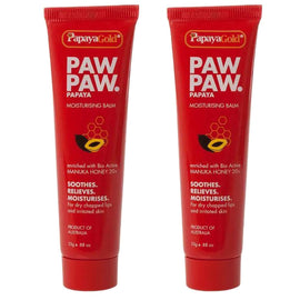 Papaya Gold Paw Paw Balm 25g x2 Manuka Honey 20+ Dry Lips Skin Relief
