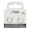 Halo Sleepers Titanium 16G Earrings 14mm Pave Gem Hypoallergenic Pair