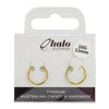 Halo Sleepers Gold Titanium 16G Earrings 12mm Pave Gem Hypoallergenic
