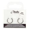 Halo Sleepers Gem Huggie Earrings 12mm Stainless Steel 16G Sleeper Pair