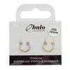 Halo Sleepers 10mm Rose Gold Titanium Sleeper Earrings 18G Hypoallergenic