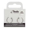 Halo Sleepers 14mm Solid Sterling Silver Sleeper Earrings 16G Handmade