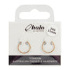 Halo Sleepers Titanium 12mm Rose Gold Sleeper Earrings 18G Hypoallergenic