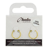 Halo Sleepers 12mm 22ct Gold Plated Sterling Silver Sleeper Earrings 18G