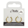 Halo Sleepers Gold 12mm Stainless Steel Gem Huggie Earrings 16G Hypoallergenic