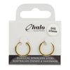 Halo Sleepers 14mm Gold Gem Huggie Earrings Stainless Steel 16G Hypoallergenic