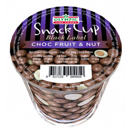 Olympic Fine Foods Choc Fruit & Nut Snack Cup 120g Black Label Treat