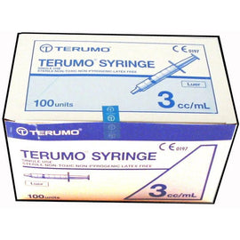 Terumo Syringe 3mL Luer Slip Box of 100