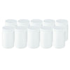 White HDPE Jar 300mL Tamper-Evident Cap 10 Pack